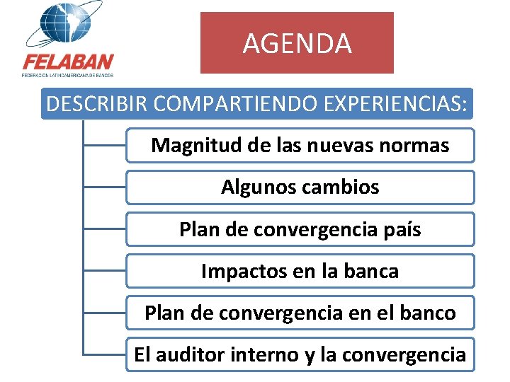 AGENDA DESCRIBIR COMPARTIENDO EXPERIENCIAS: Magnitud de las nuevas normas Algunos cambios Plan de convergencia