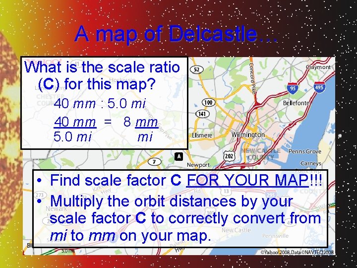 A map of Delcastle… What is the scale ratio (C) for this map? 40