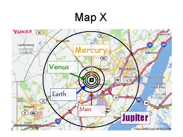 Map X Mercury Venus Earth Mars Jupiter 