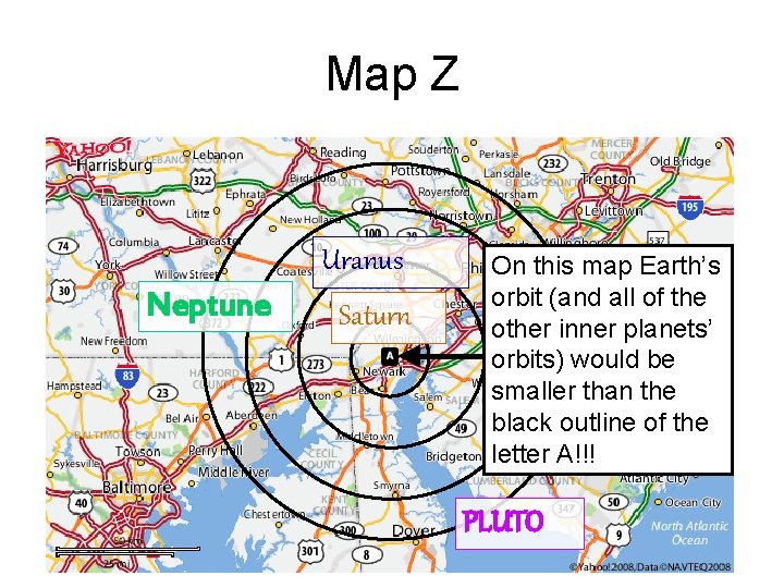 Map Z Uranus Neptune Saturn On this map Earth’s orbit (and all of the