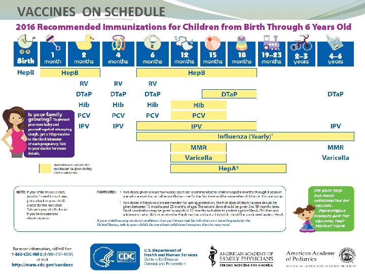 VACCINES ON SCHEDULE 