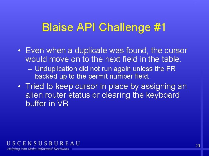 Blaise API Challenge #1 • Even when a duplicate was found, the cursor would