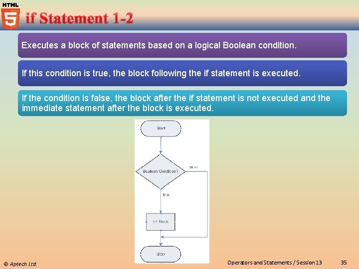 Executes a block of statements based on a logical Boolean condition. If this condition