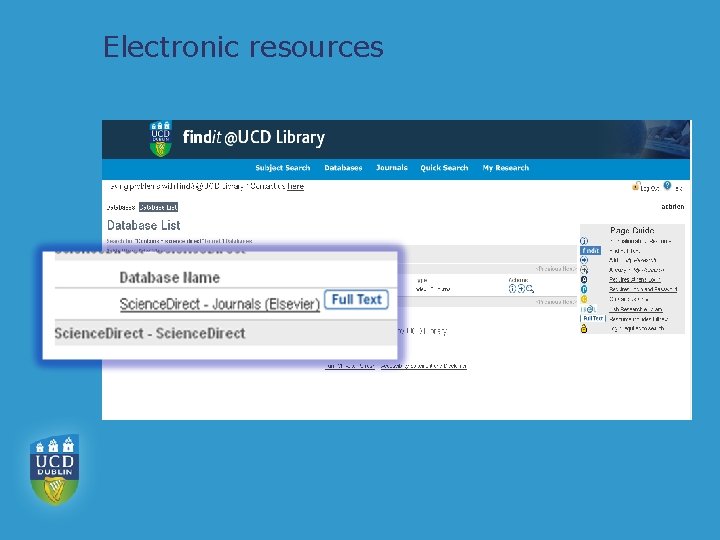 Electronic resources 