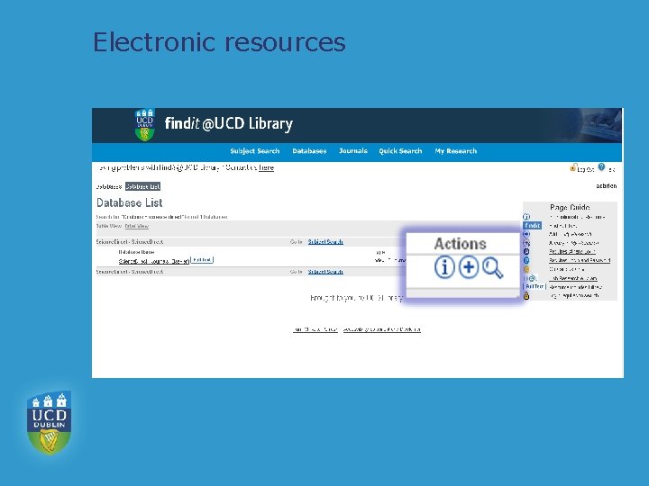 Electronic resources 