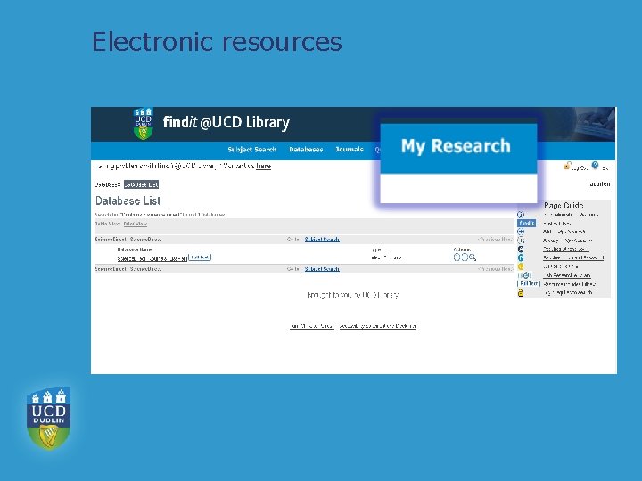 Electronic resources 