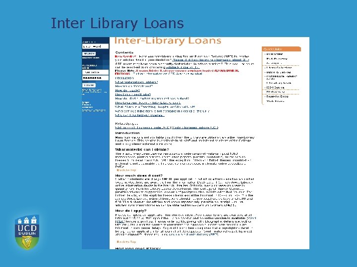 Inter Library Loans 