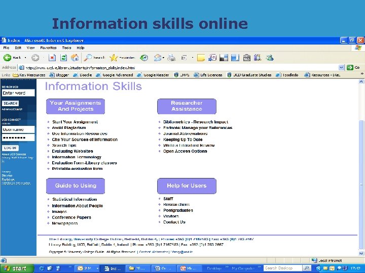 Information skills online 