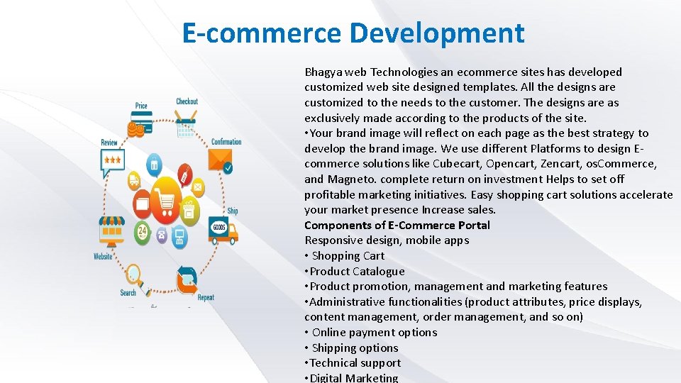  E-commerce Development Bhagya web Technologies an ecommerce sites has developed customized web site