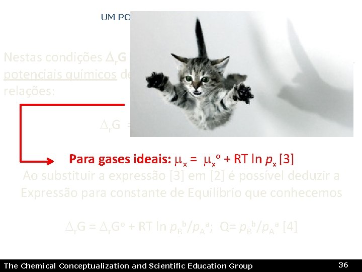 UM POUCO DA FÍSICO-QUÍMICA… Nestas condições Dr. G pode ser descrita como a diferença