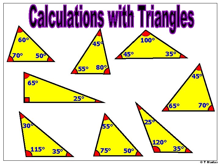 60° 100° 45° 70° 35° 45° 50° 55° 80° 45° 65° 25° 30° 115°