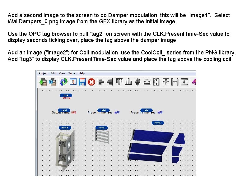 Add a second image to the screen to do Damper modulation, this will be