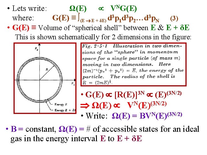  • Lets write: Ω(E) VNG(E) where: G(E) ≡ ∫(E E + δE) d