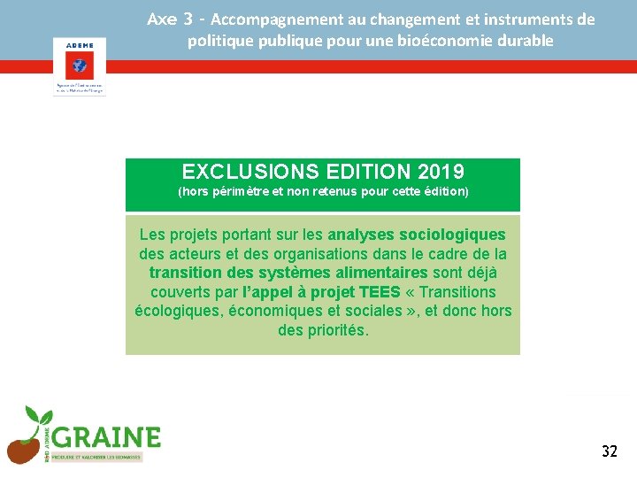 Axe 3 - Accompagnement au changement et instruments de politique publique pour une bioéconomie