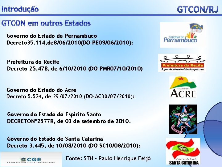 Governo do Estado de Pernambuco Decreto 35. 114, de 8/06/2010(DO-PE 09/06/2010): Prefeitura do Recife