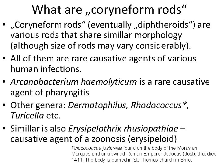 What are „coryneform rods“ • „Coryneform rods“ (eventually „diphtheroids“) are various rods that share