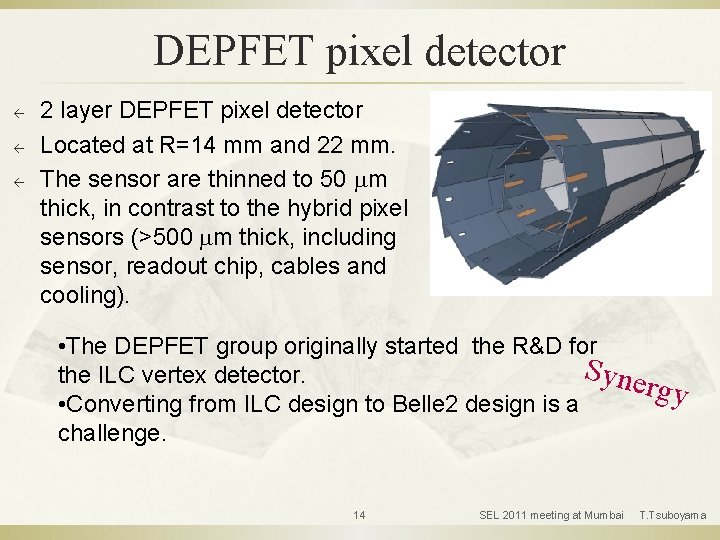 DEPFET pixel detector ß ß ß 2 layer DEPFET pixel detector Located at R=14