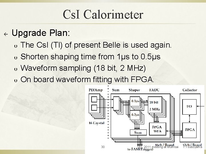 Cs. I Calorimeter ß Upgrade Plan: Þ Þ The Cs. I (Tl) of present