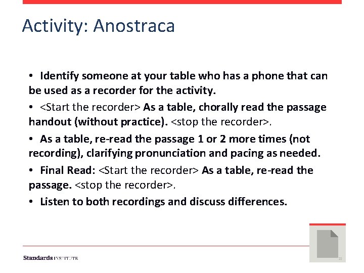 Activity: Anostraca • Identify someone at your table who has a phone that can