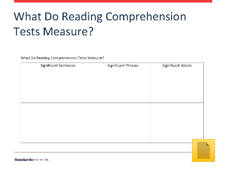 What Do Reading Comprehension Tests Measure? 40 