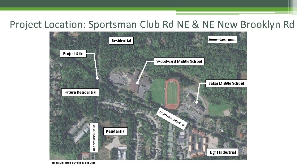 Project Location: Sportsman Club Rd NE & NE New Brooklyn Rd Residential Project Site