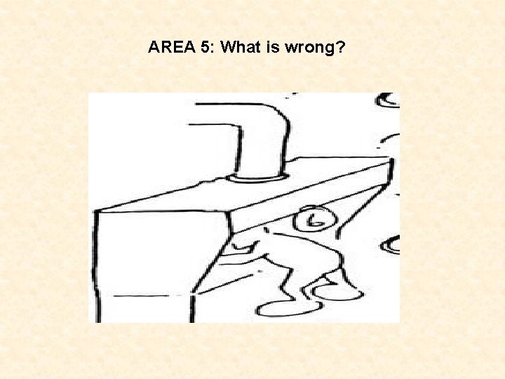 AREA 5: What is wrong? 