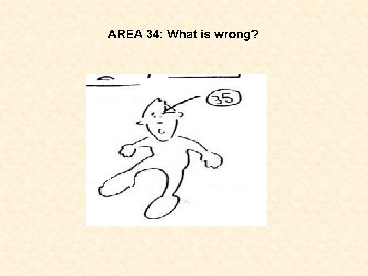 AREA 34: What is wrong? 
