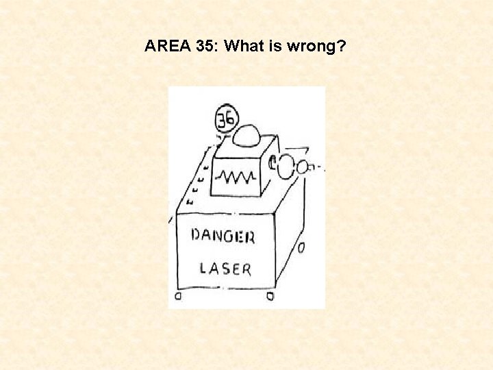 AREA 35: What is wrong? 
