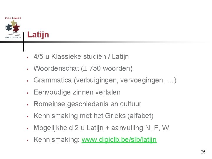 Latijn § 4/5 u Klassieke studiën / Latijn § Woordenschat ( 750 woorden) §