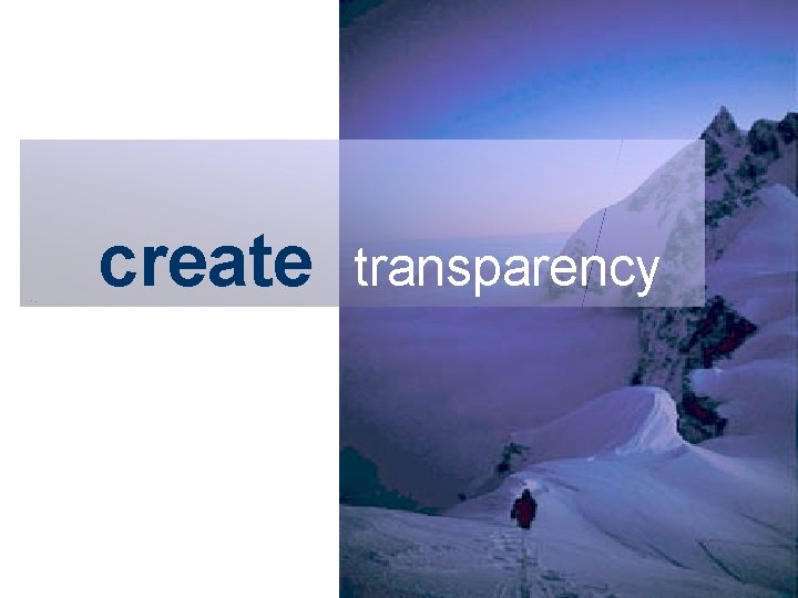 create transparency 