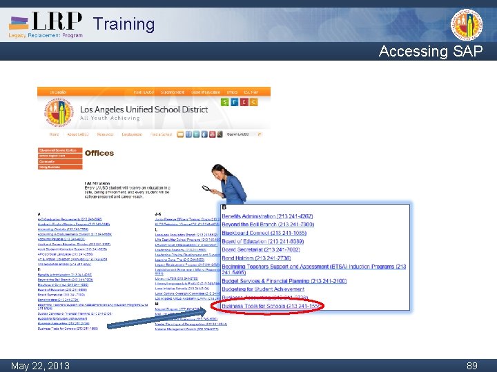 Training Accessing SAP Monday, February 04, 2013 May 22, 2013 89 89 