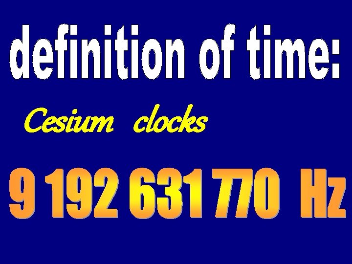 Cesium clocks 