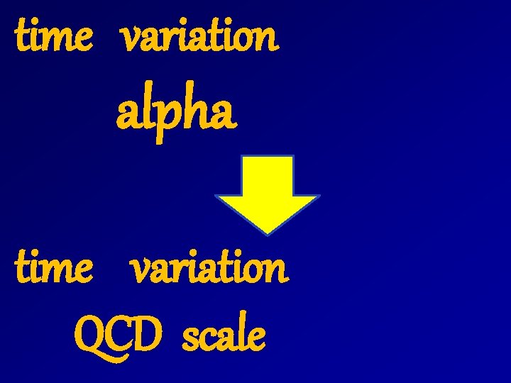 time variation alpha time variation QCD scale 