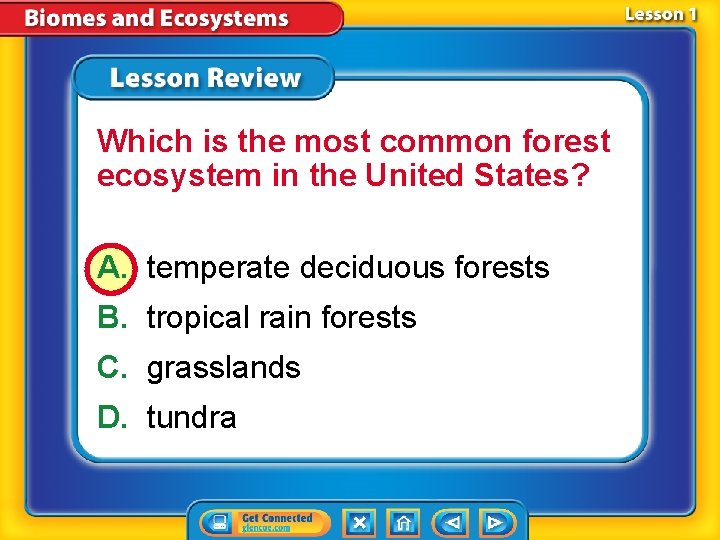 Which is the most common forest ecosystem in the United States? A. temperate deciduous
