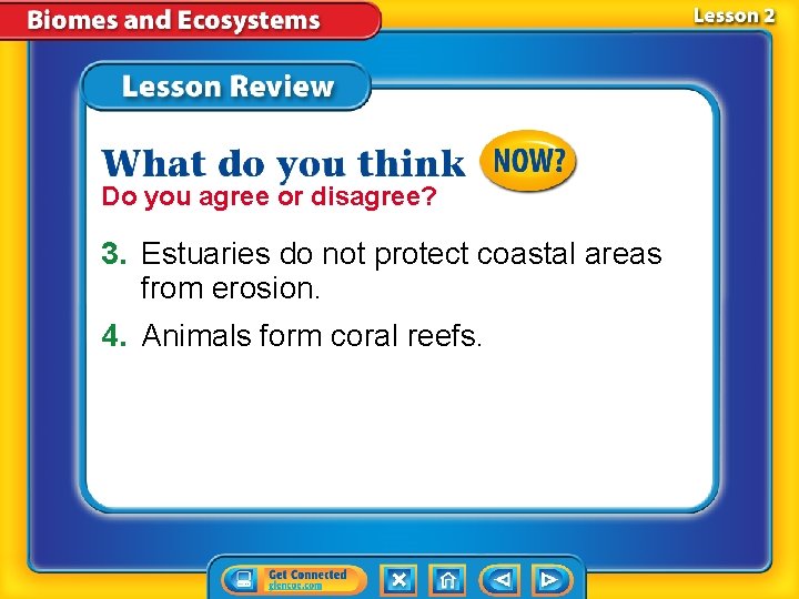 Do you agree or disagree? 3. Estuaries do not protect coastal areas from erosion.