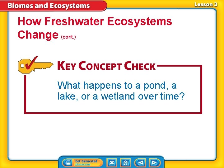 How Freshwater Ecosystems Change (cont. ) What happens to a pond, a lake, or
