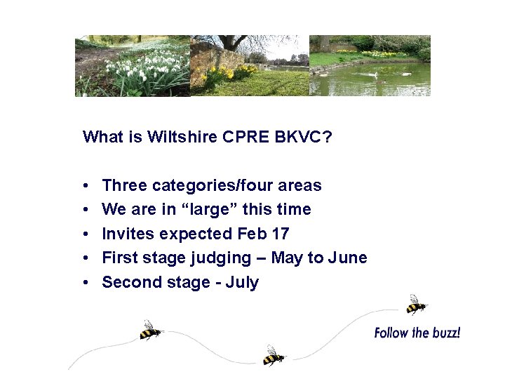What is Wiltshire CPRE BKVC? • • • Three categories/four areas We are in