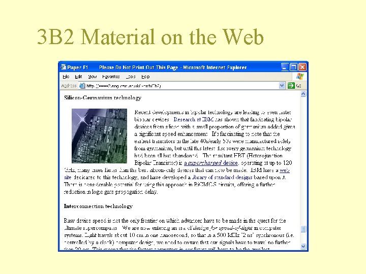 3 B 2 Material on the Web 