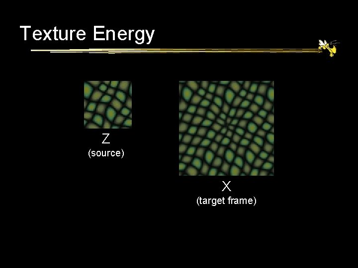 Texture Energy Z (source) X (target frame) 