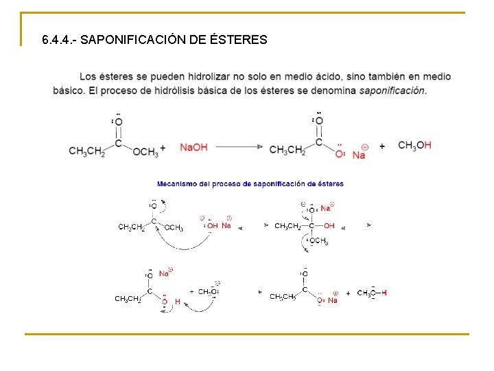 6. 4. 4. - SAPONIFICACIÓN DE ÉSTERES 