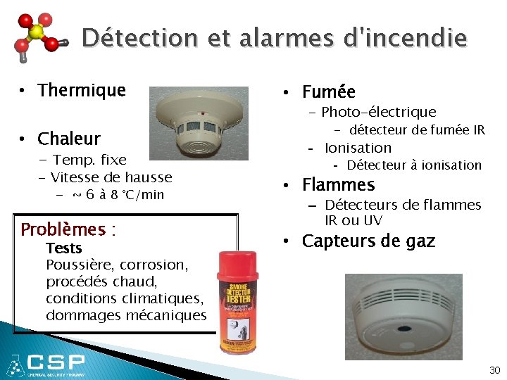 Détection et alarmes d'incendie • Thermique • Chaleur - Temp. fixe - Vitesse de