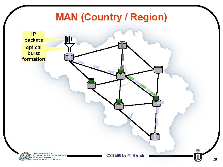 MAN (Country / Region) IP packets optical burst formation CSIT 560 by M. Hamdi