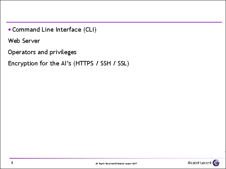 Administration Interfaces AI Module Objectives Command Line Interface