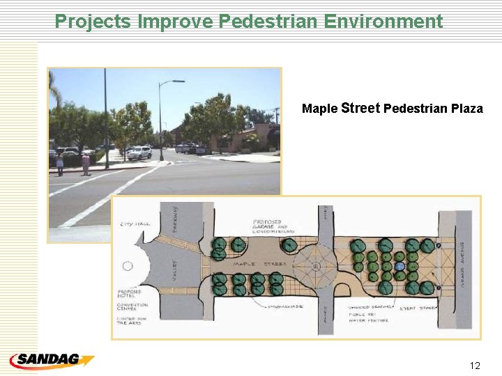 Projects Improve Pedestrian Environment Maple Street Pedestrian Plaza 12 