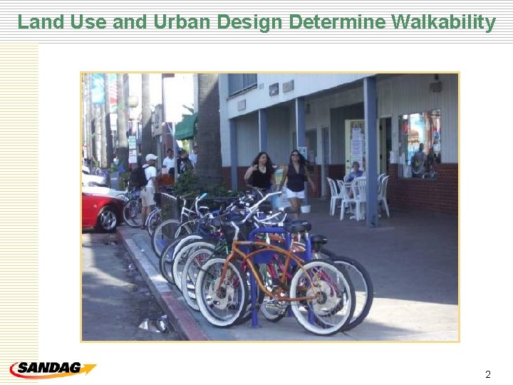 Land Use and Urban Design Determine Walkability 2 