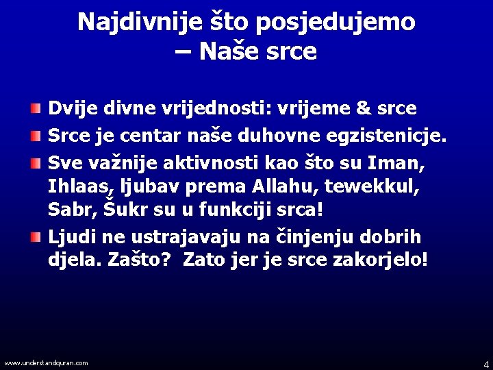 Najdivnije što posjedujemo – Naše srce Dvije divne vrijednosti: vrijeme & srce Srce je