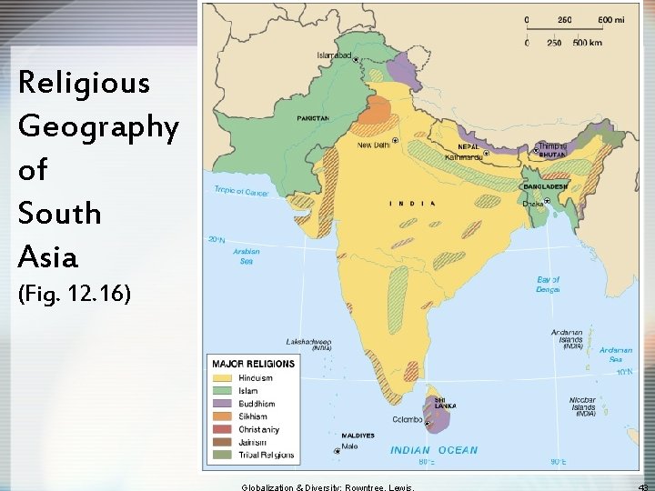 Religious Geography of South Asia (Fig. 12. 16) 