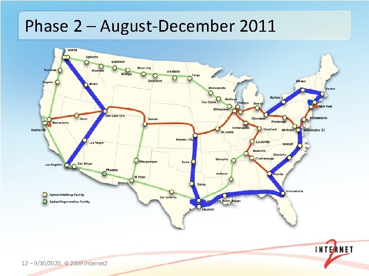 Phase 2 – August-December 2011 12 – 9/30/2020, © 2009 Internet 2 