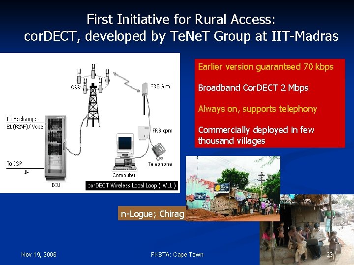 First Initiative for Rural Access: cor. DECT, developed by Te. Ne. T Group at