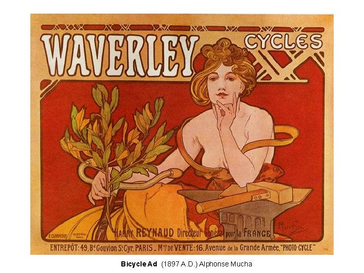Bicycle Ad (1897 A. D. ) Alphonse Mucha 